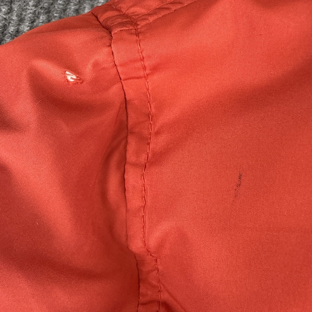 Hollister Red Jacket Puffer Down/Feather Woman's Med No Belt Large Collar - Picture 8 of 9